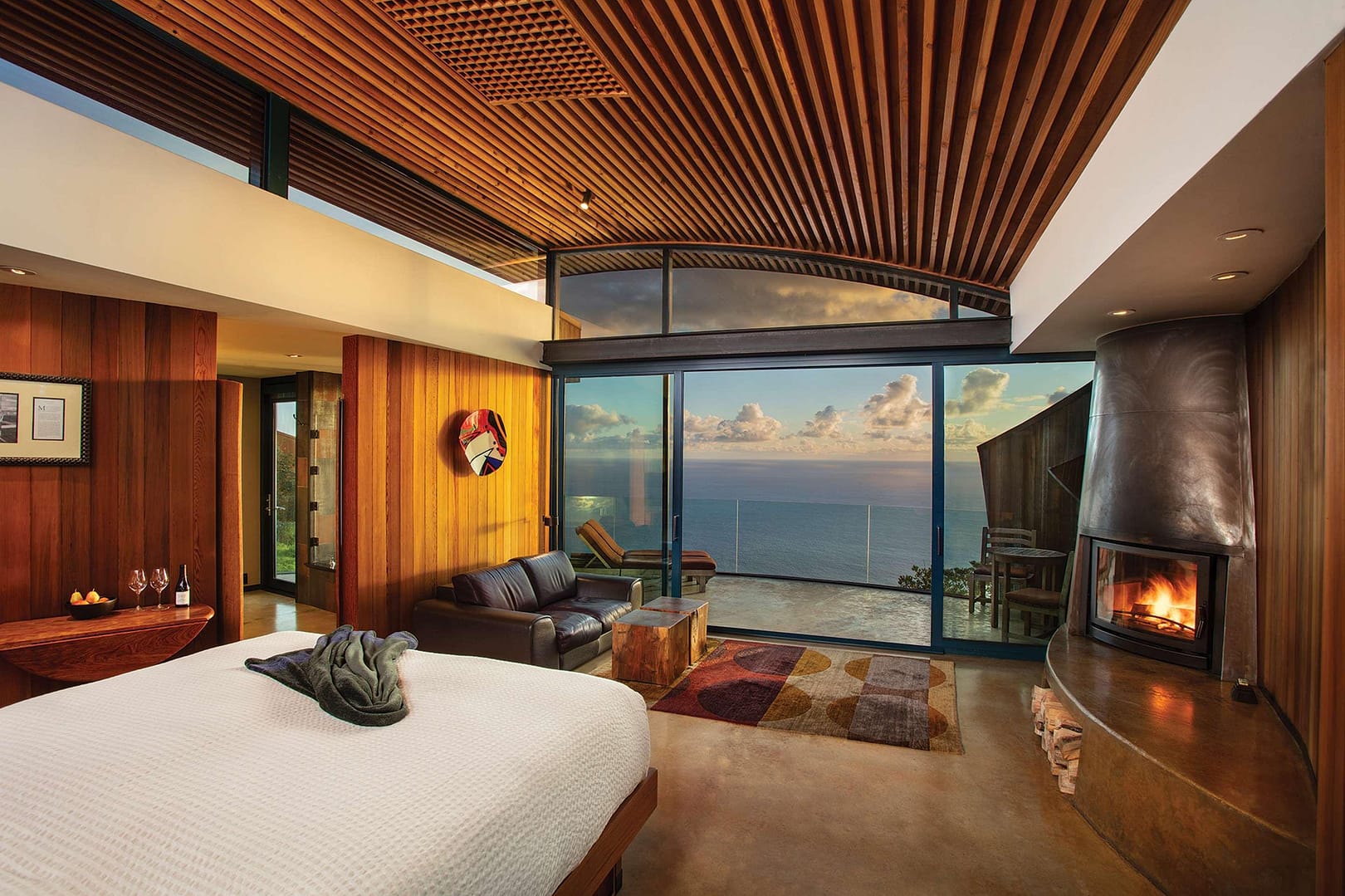 Bedroom view of Post Ranch Inn