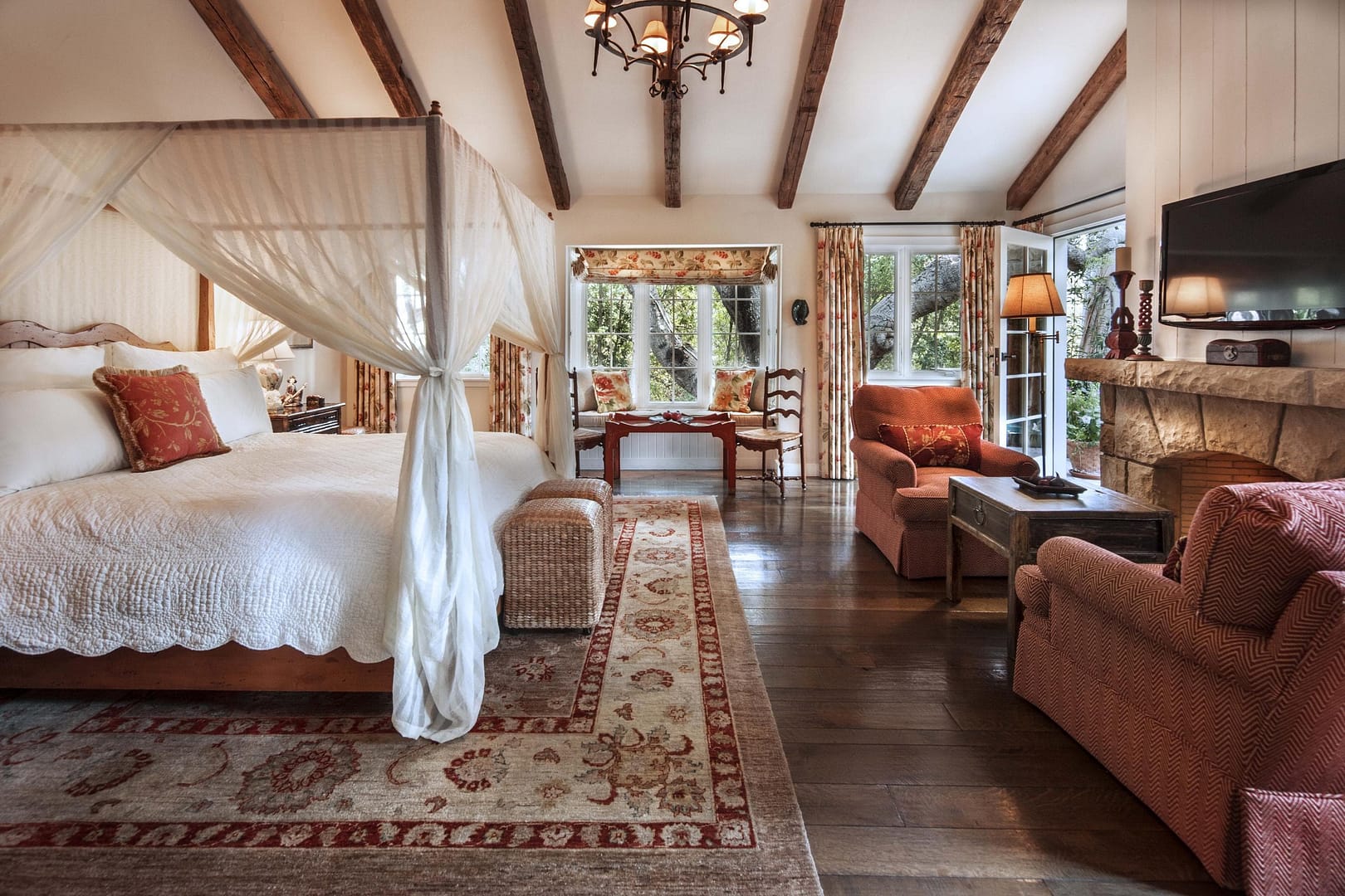 Bedroom view of San Ysidro Ranch