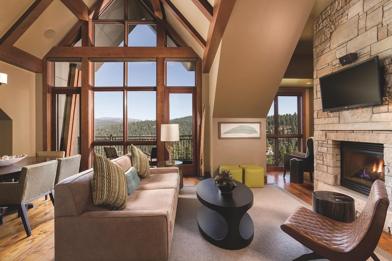 Living room view of The Ritz-Carlton, Lake Tahoe