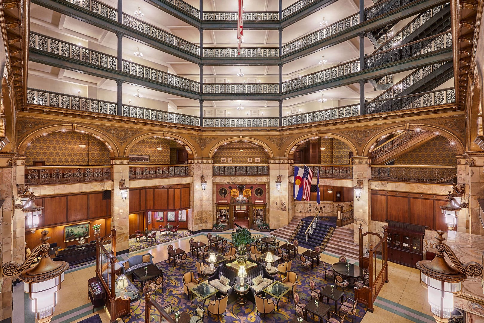 Lobby view of The Brown Palace Hotel and Spa, Autograph Collection