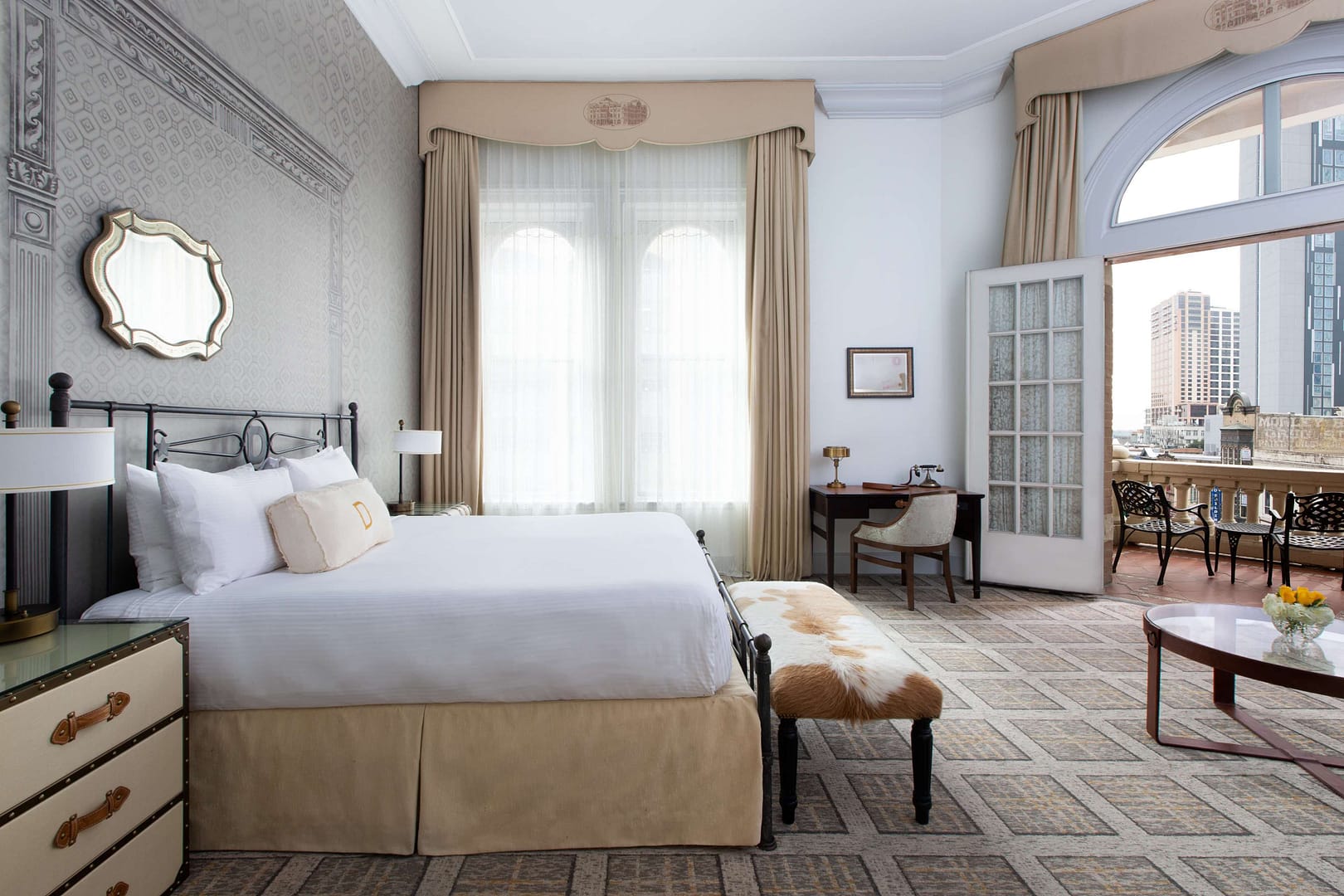 Bedroom view of The Driskill, Austin