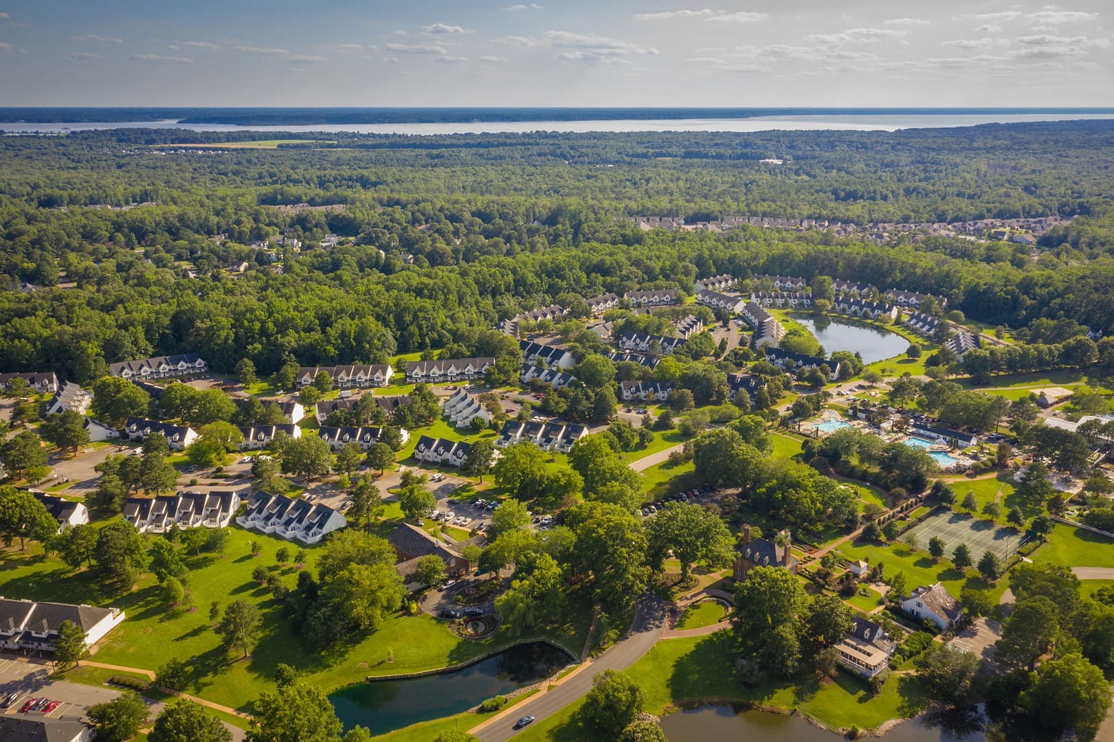 Aerial of Williamsburg, Virginia