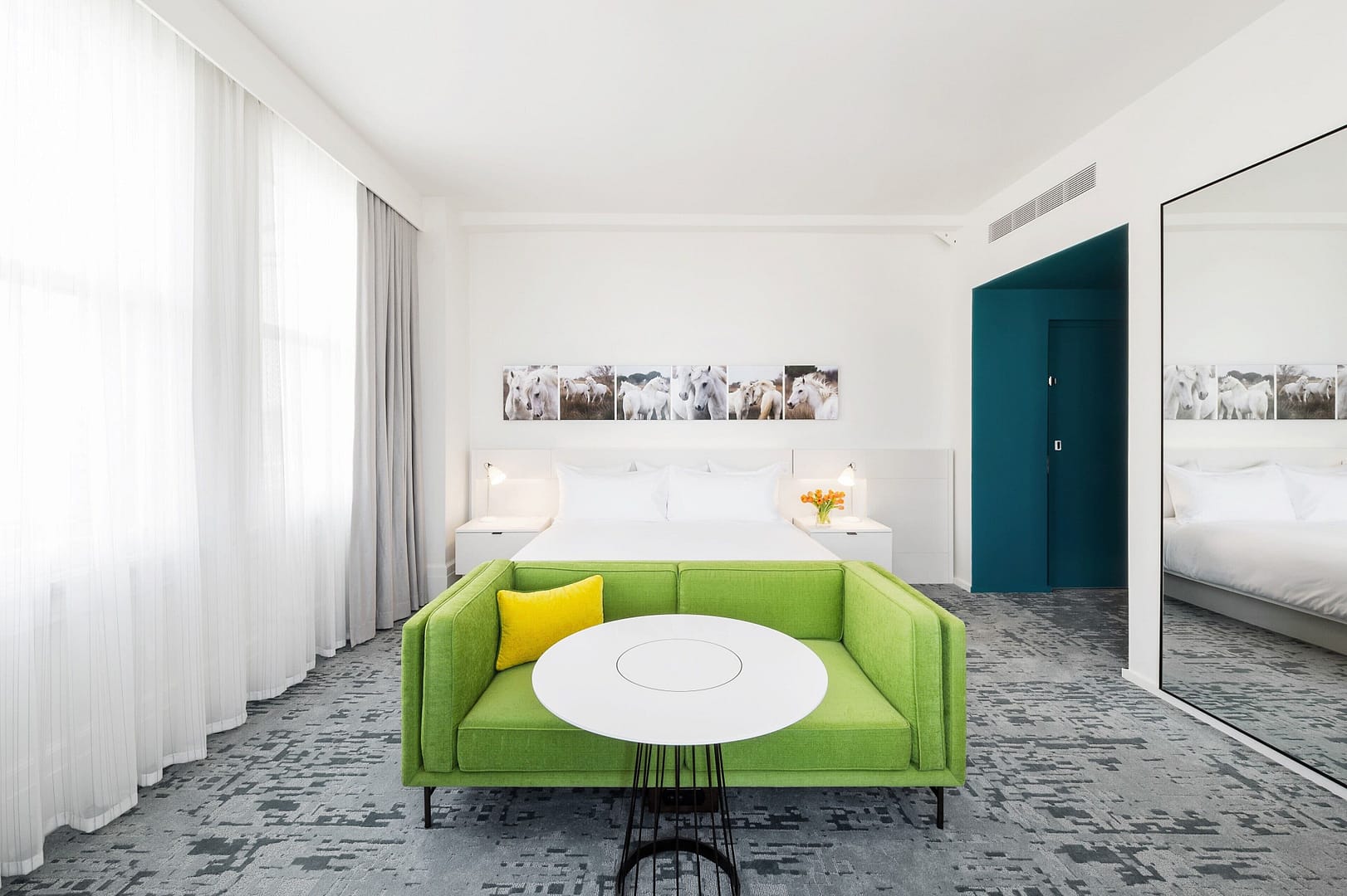 Bedroom view of 21c Museum Hotel Lexington