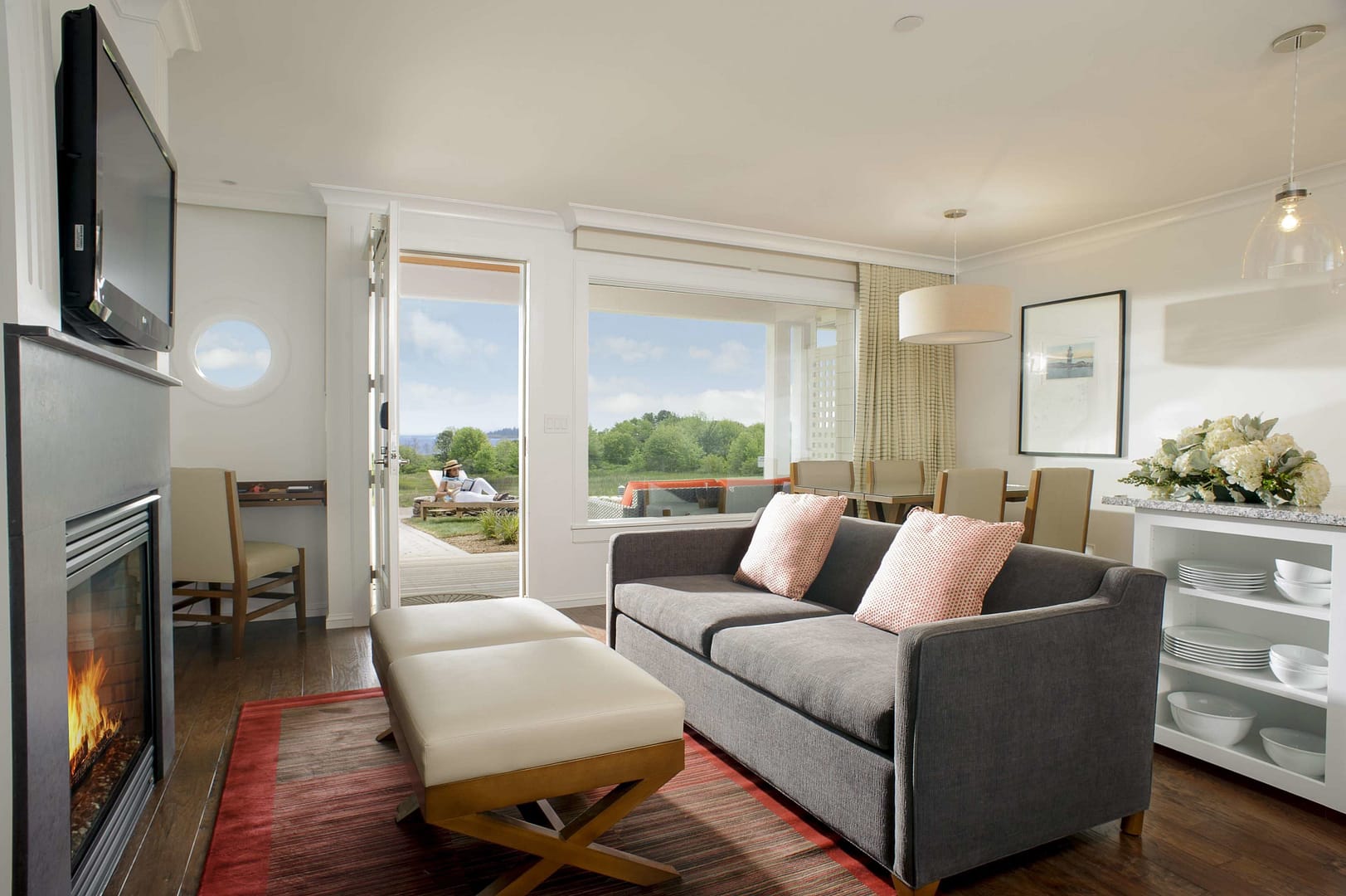 Living room view of Inn by the Sea