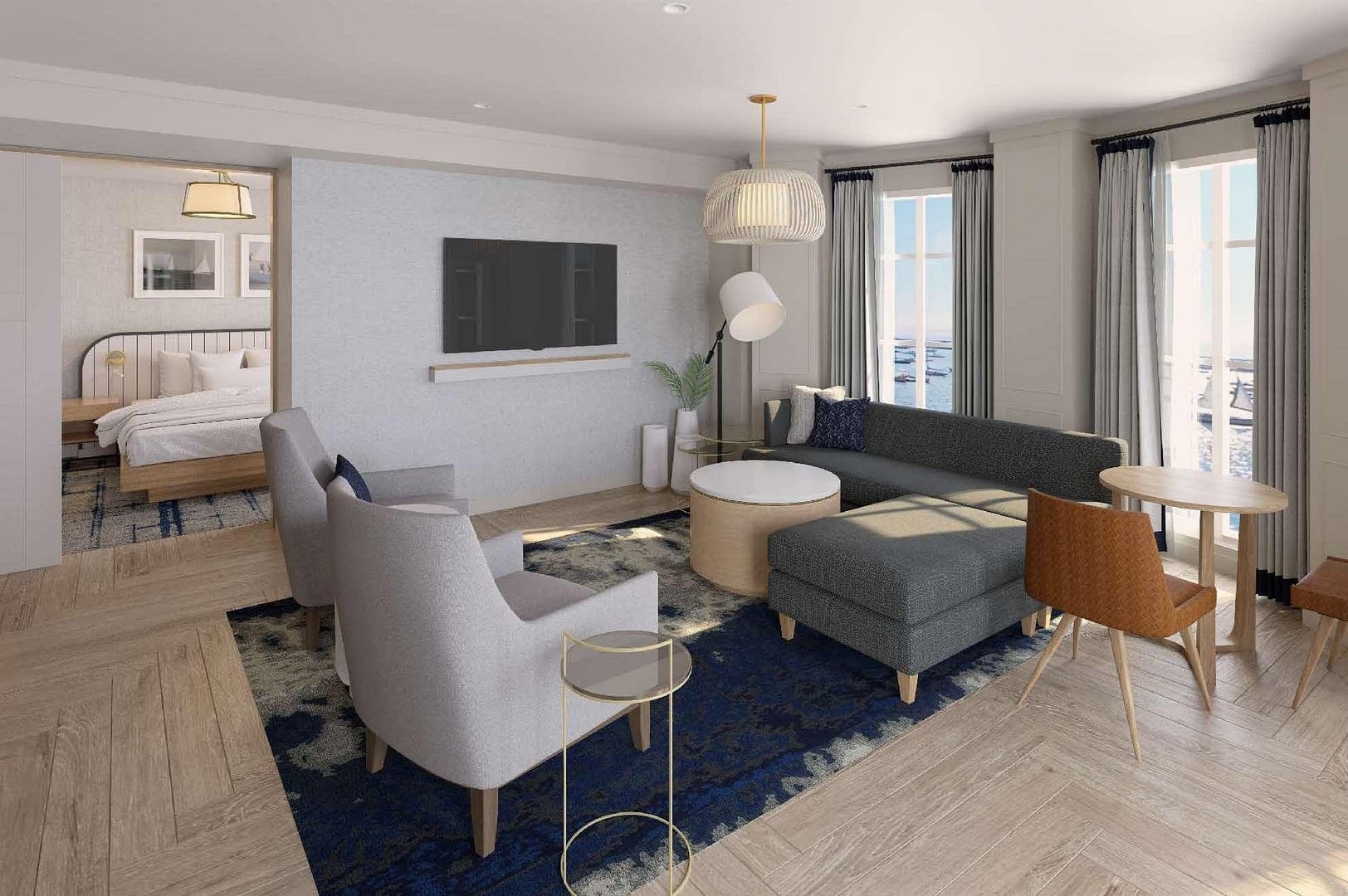 Living room view of The Brenton Hotel