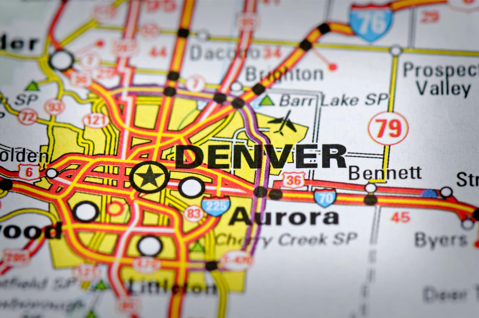 Denver, Colorado map