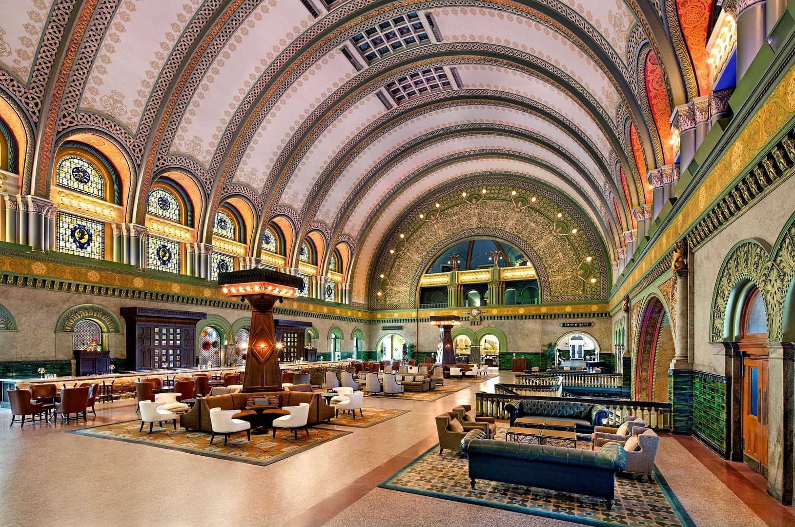 Lobby view of St. Louis Union Station Hotel, Curio Collection by Hilton