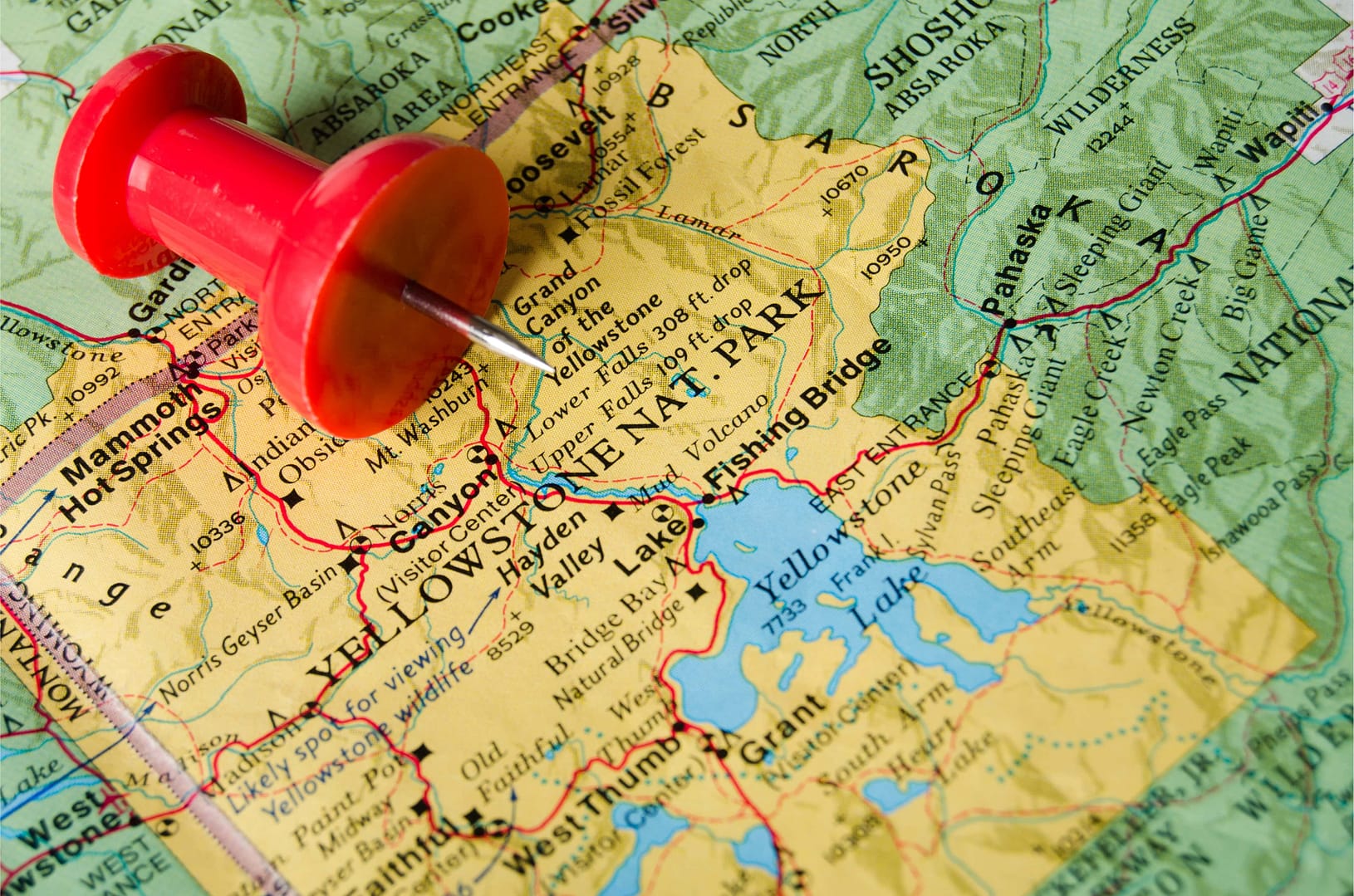 Yellowstone National Park map