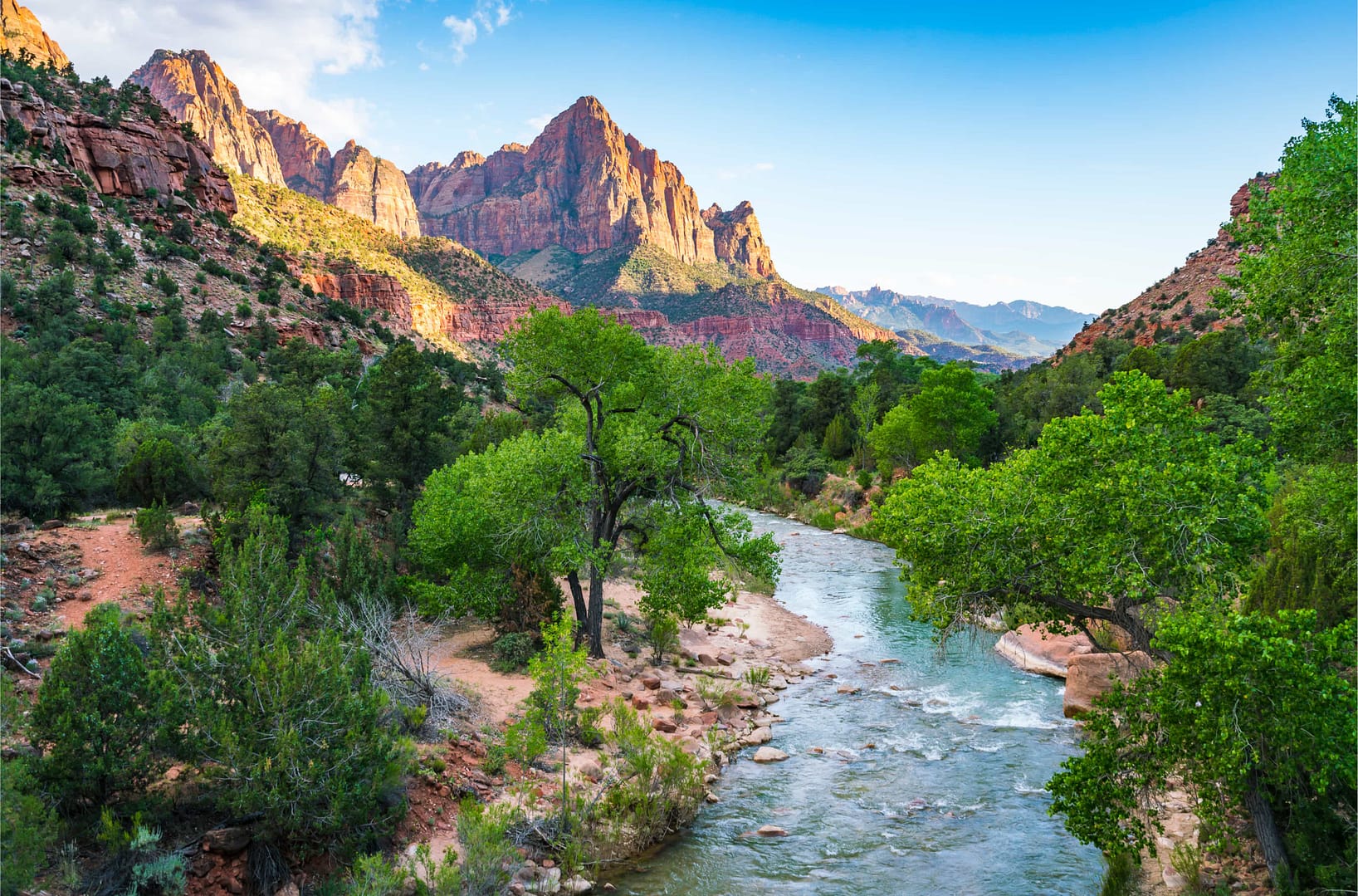 Beautiful Zion National Park on sunny day, Utah, USA