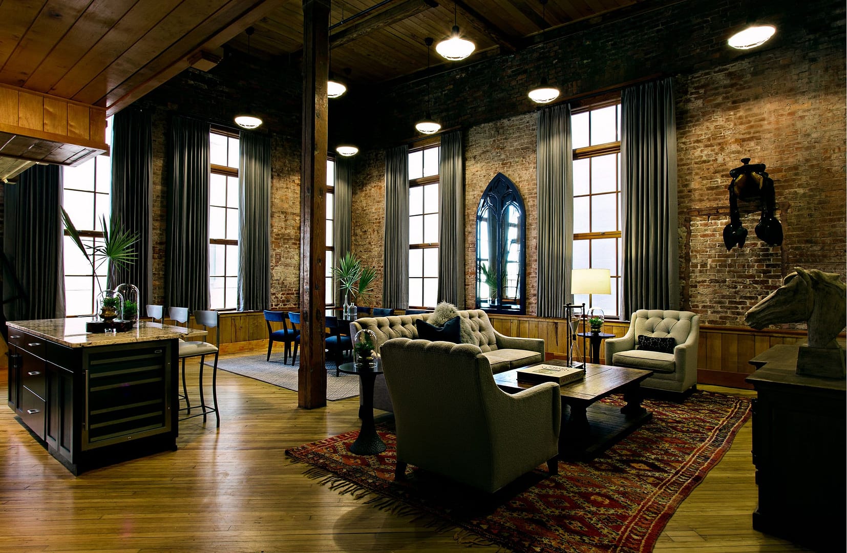 Living room view of The Restoration