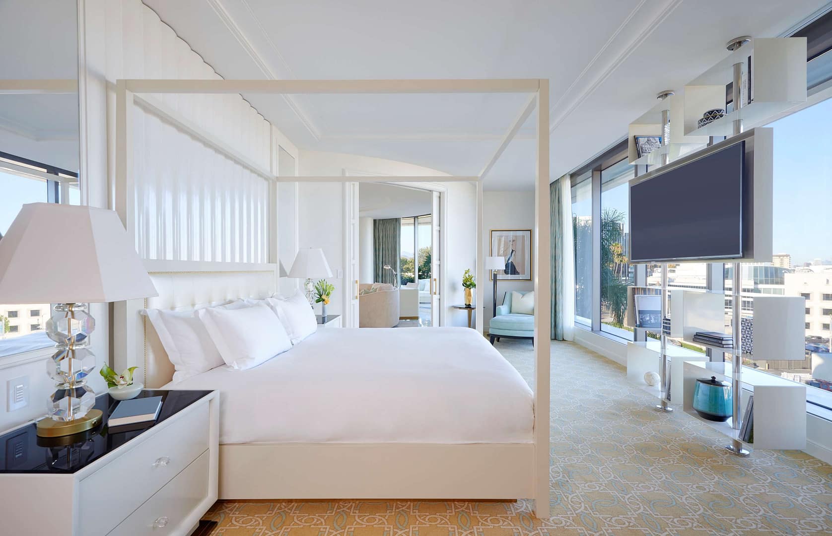 Bedroom view of Waldorf Astoria Beverly Hills