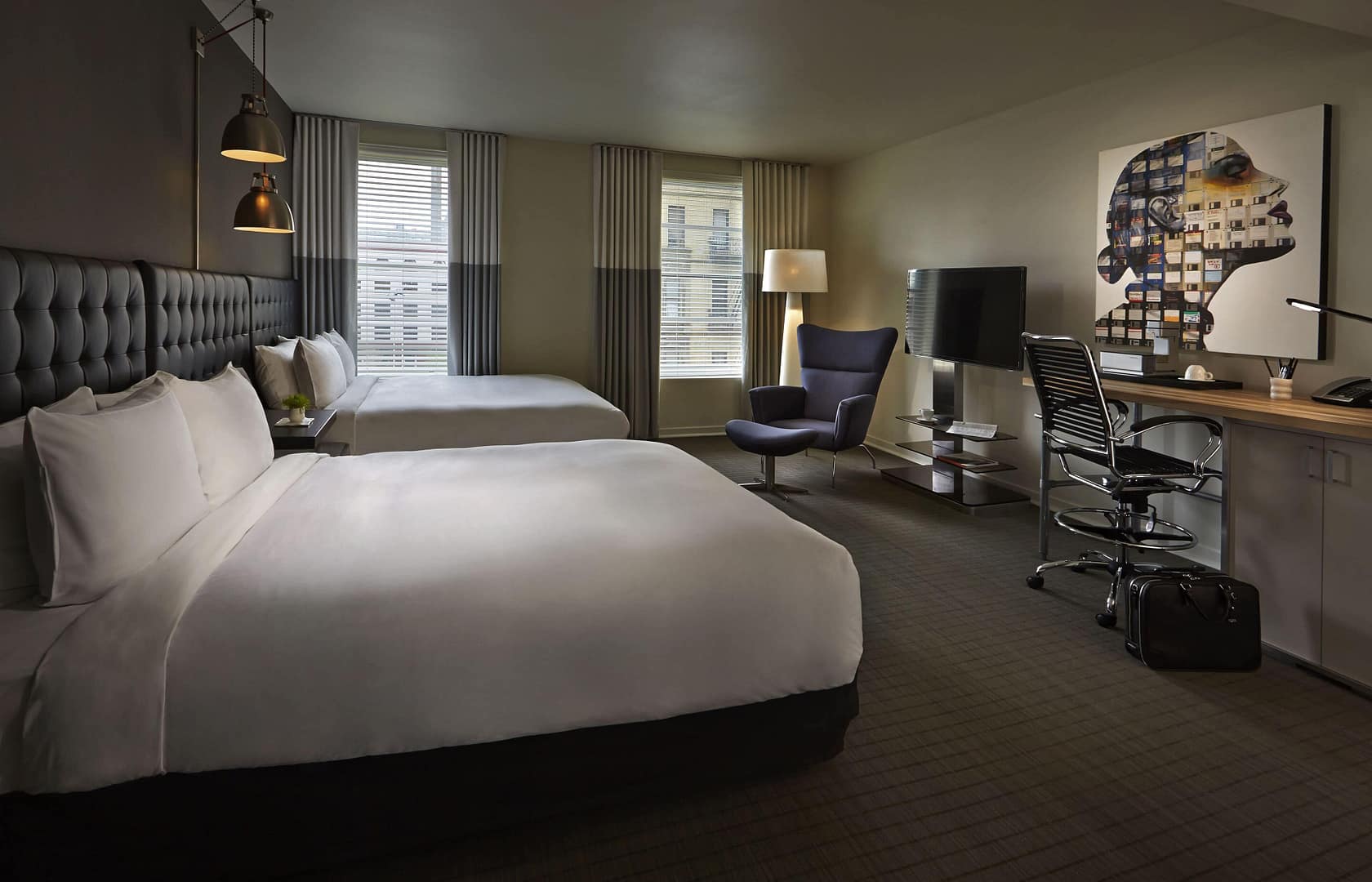 Bedroom view of Hotel Zetta San Francisco