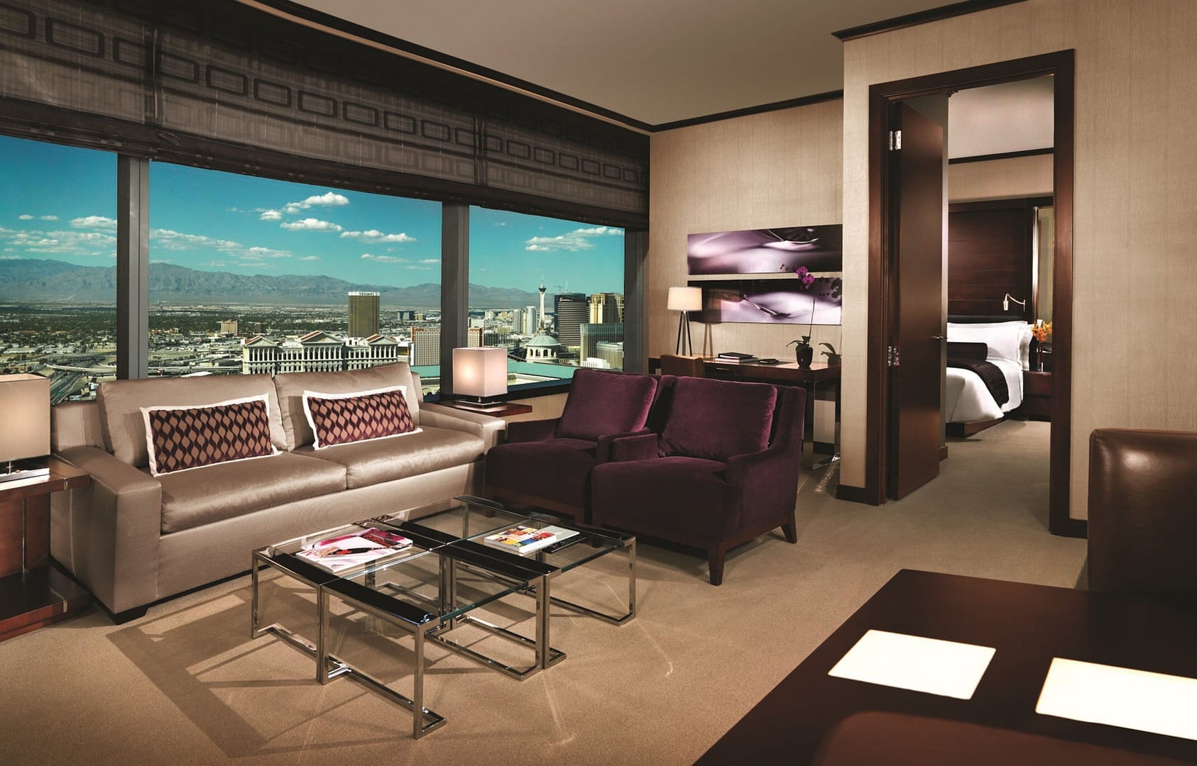 Living room view of Vdara Hotel & Spa