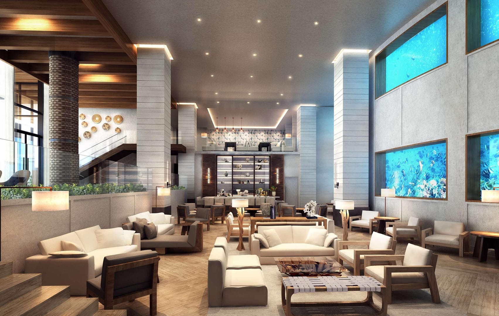 Lounge view of 'Alohilani Resort Waikiki Beach