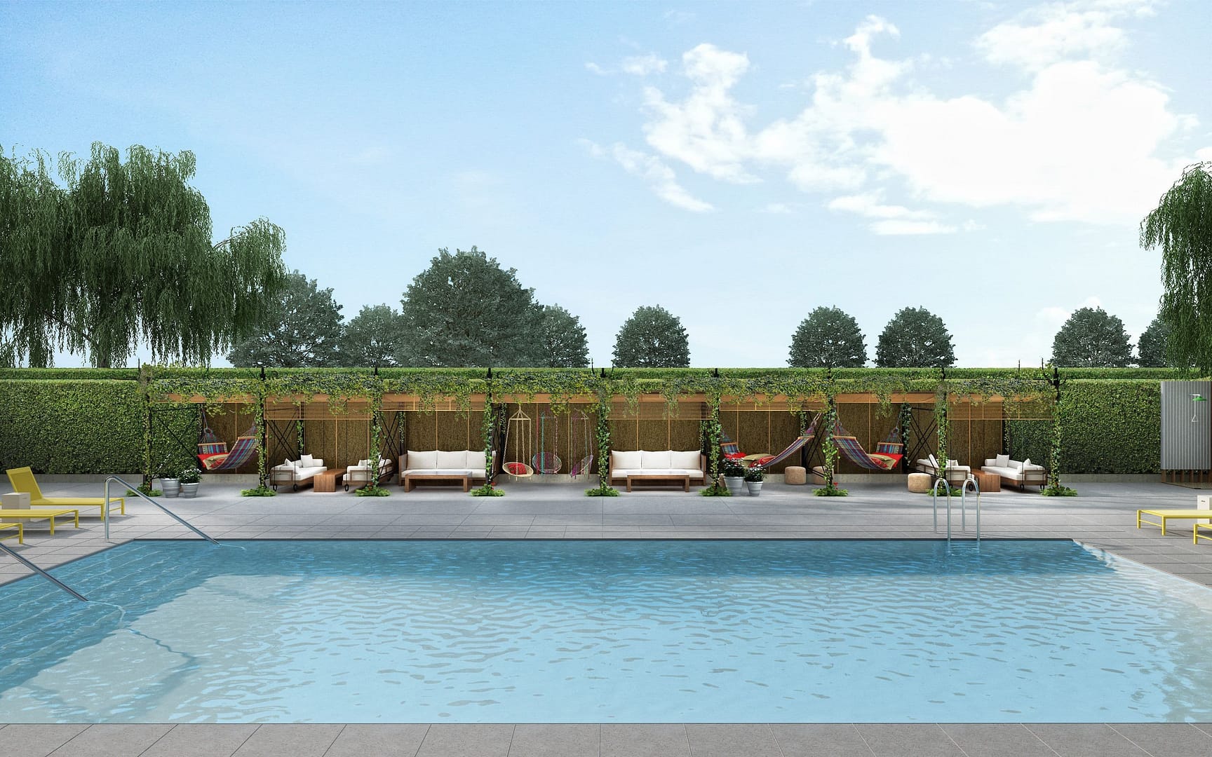 Pool view of The Asbury Hotel