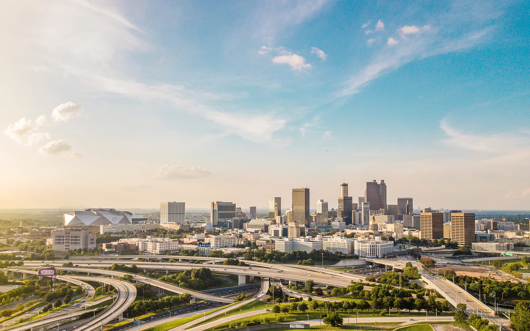 Aerial view of Downtown Atlanta