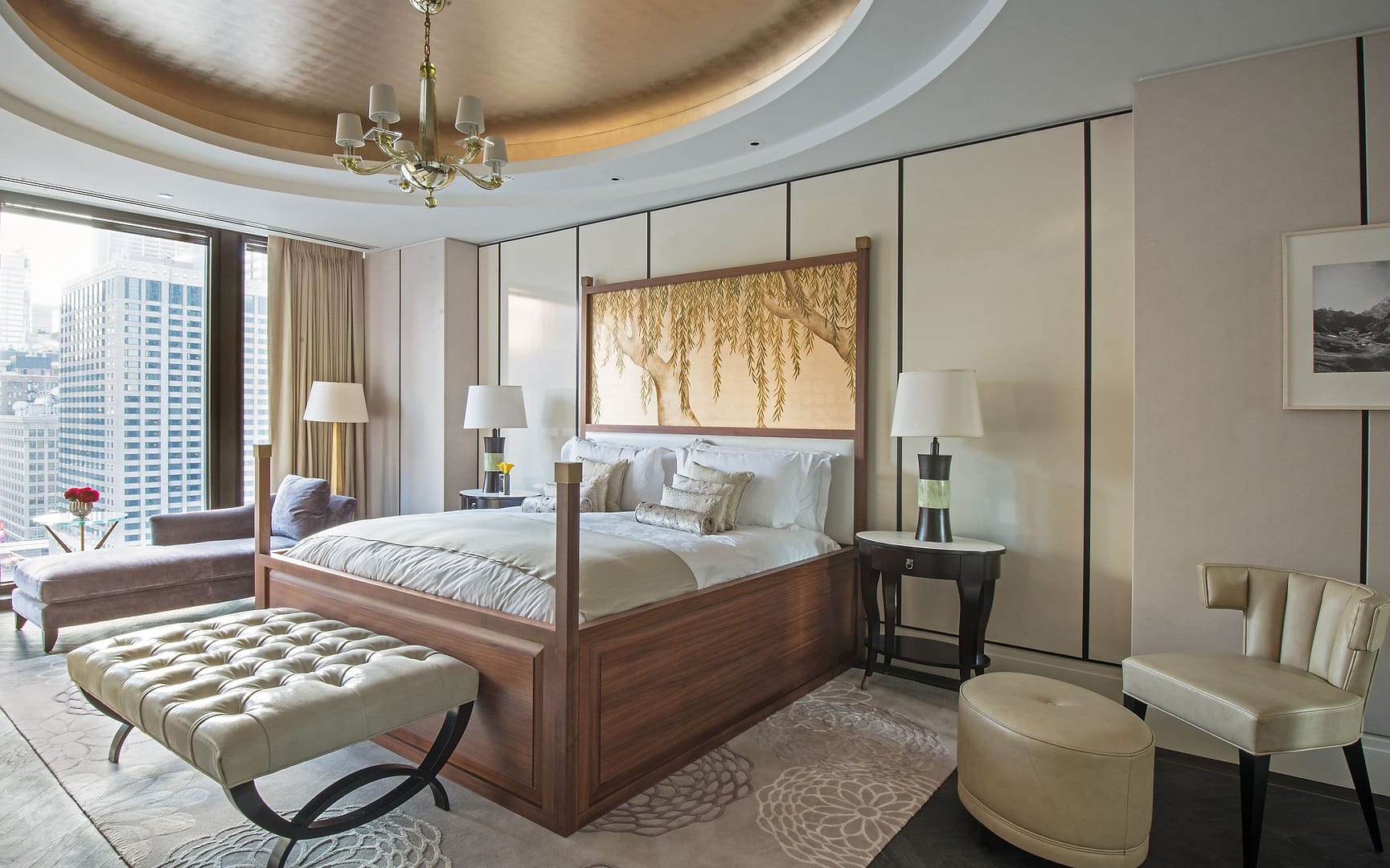 Bedroom view of The Langham, Chicago