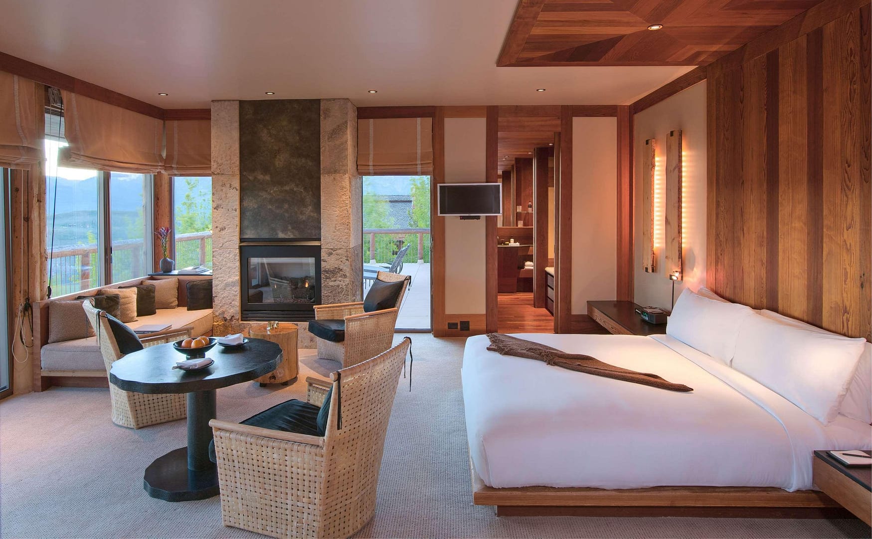 Bedroom view of Amangani