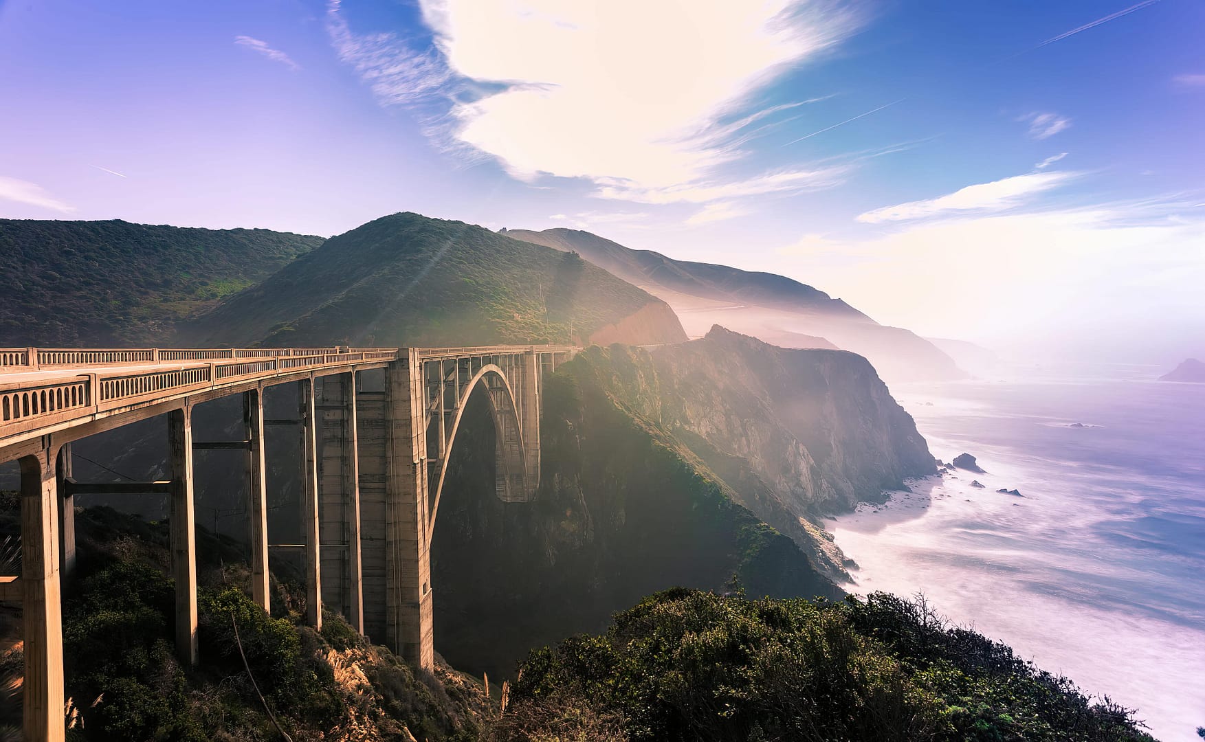Scenic ocean view point at Big Sur