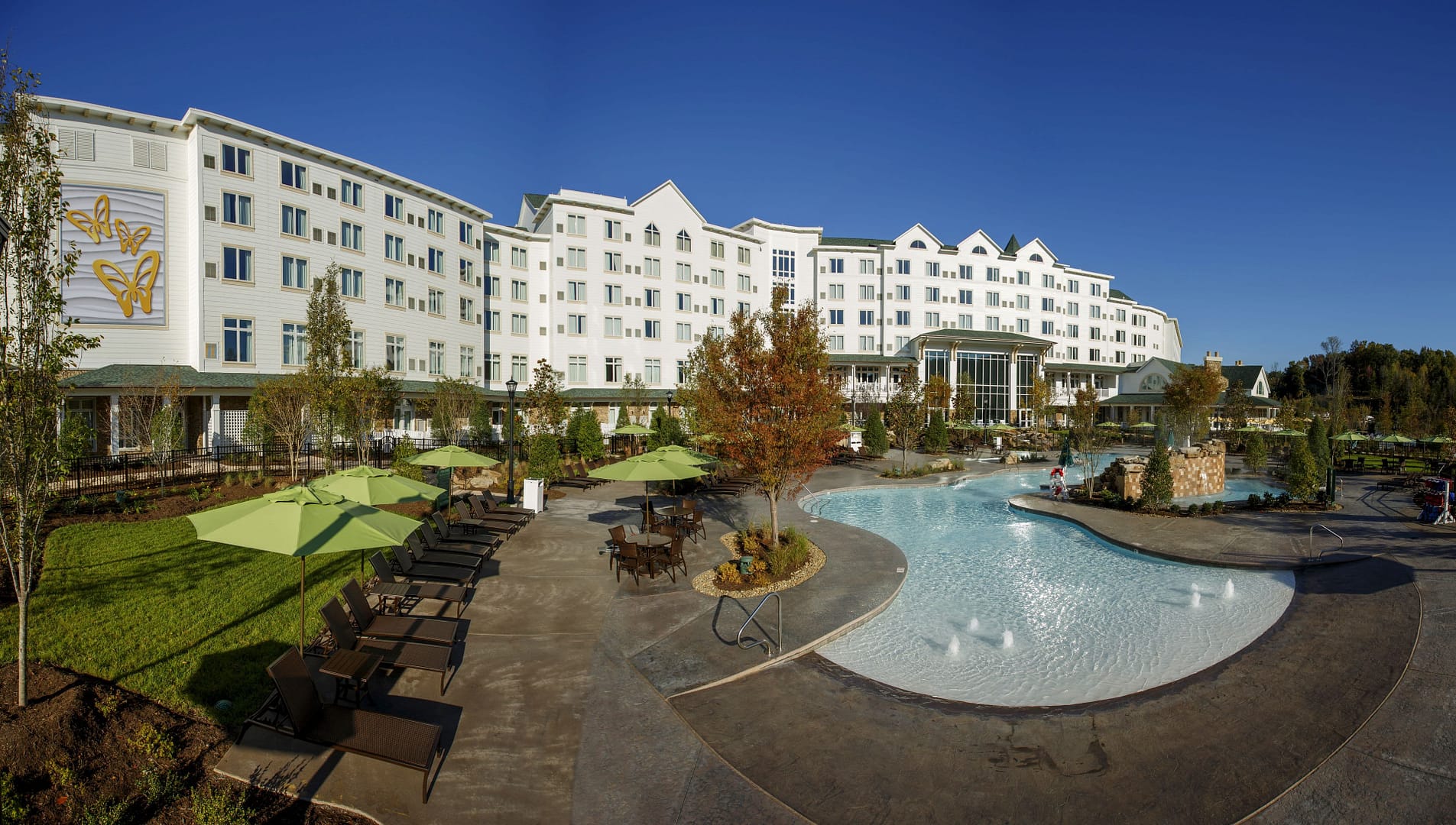Pool view of Dollywood's DreamMore Resort