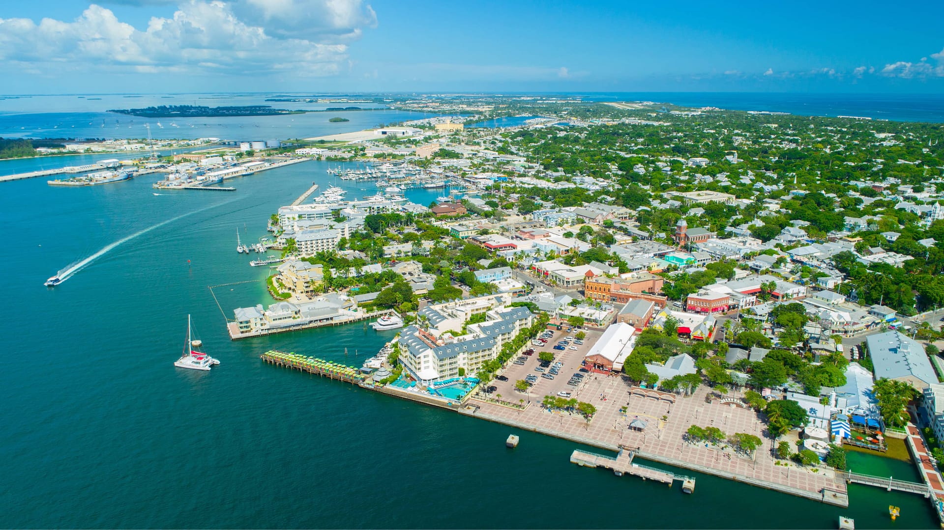 Aerial view of Key West, Florida, USA