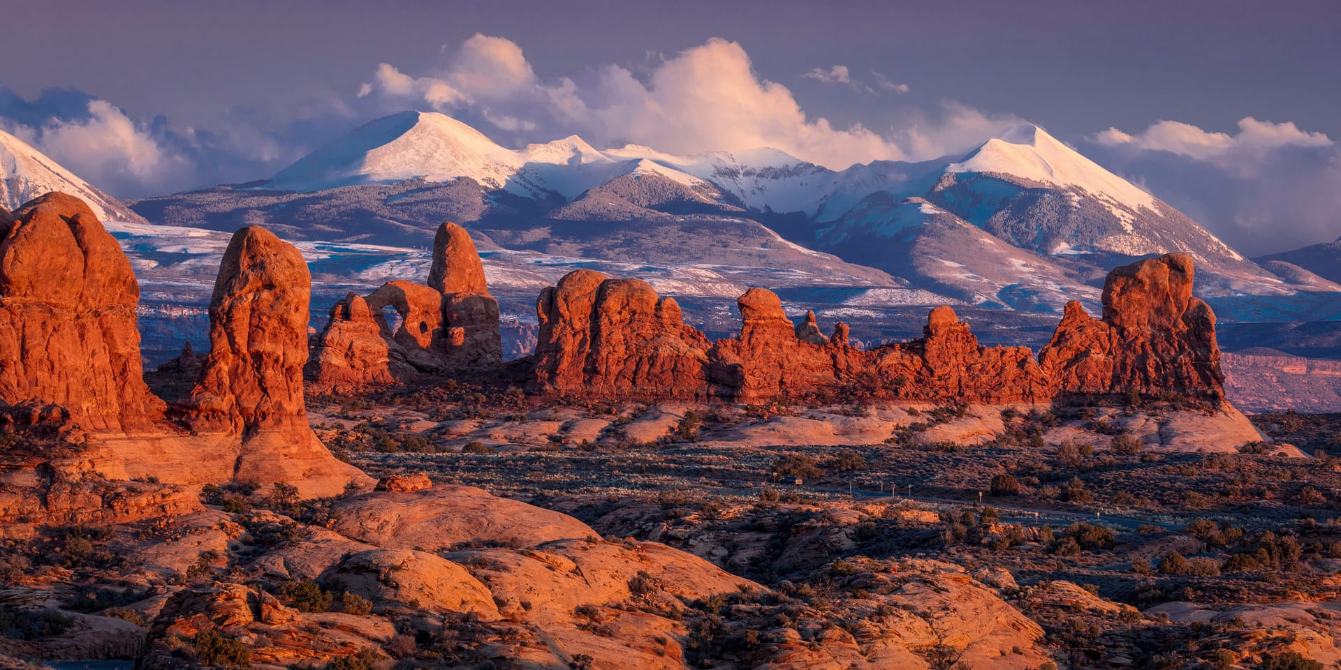 Arches National Park, Utah at sunset