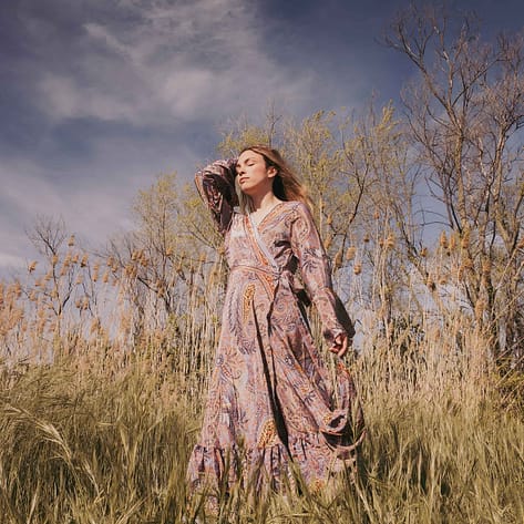 maxi dress with short sleeve Light Blue Floral Cotton Maxi Dress - Short Sleeve Dresses