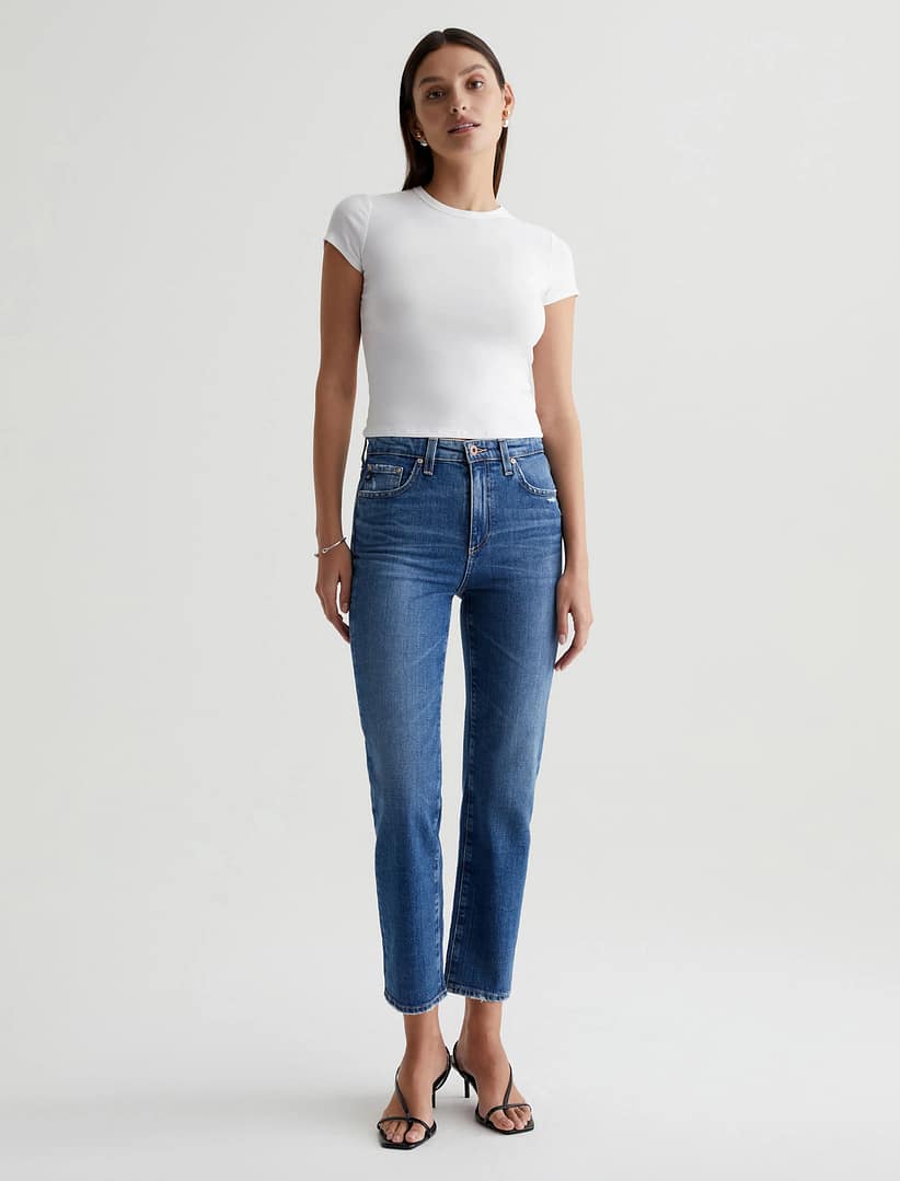 AG Jeans Saige Crop Straight-Leg Jeans