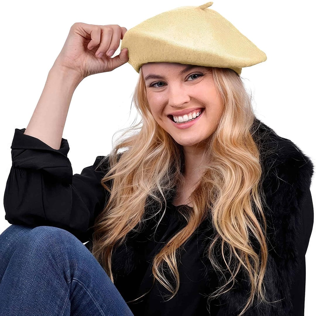 Parquet Solid Color French Wool Beret
