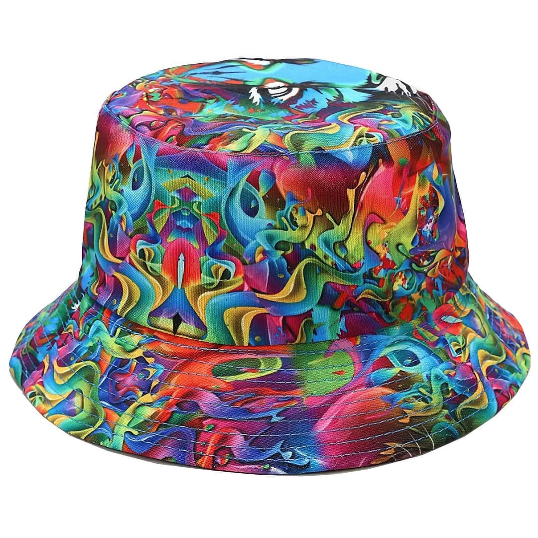 Mashiaoyi Printed Double-Side Bucket Hat