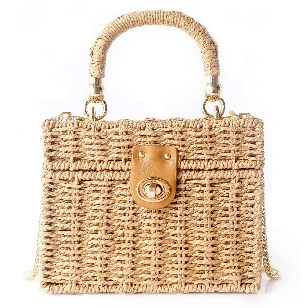 Handwoven Rattan Vintage Purse