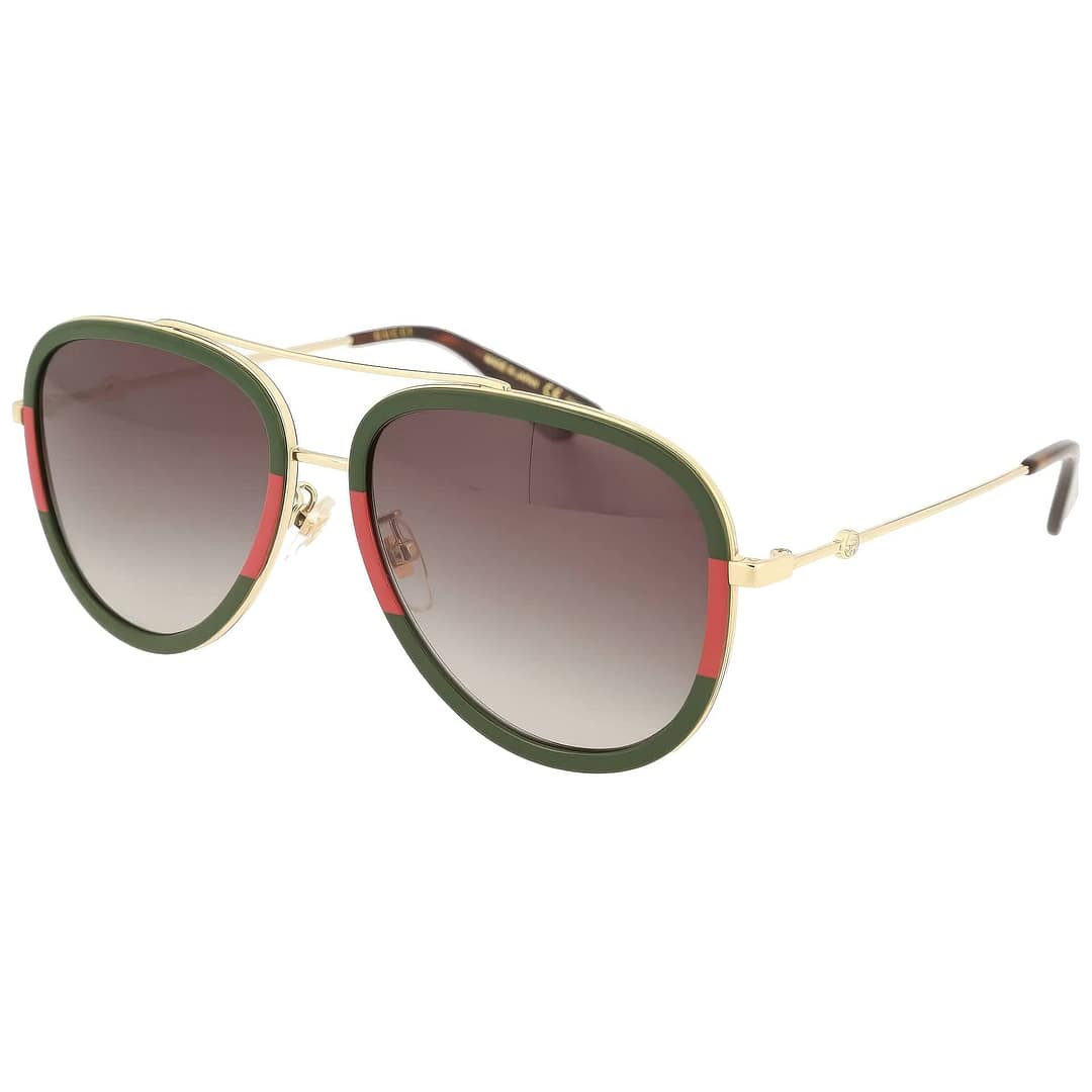 Gucci Pilot Urban Web Block Aviator Sunglasses