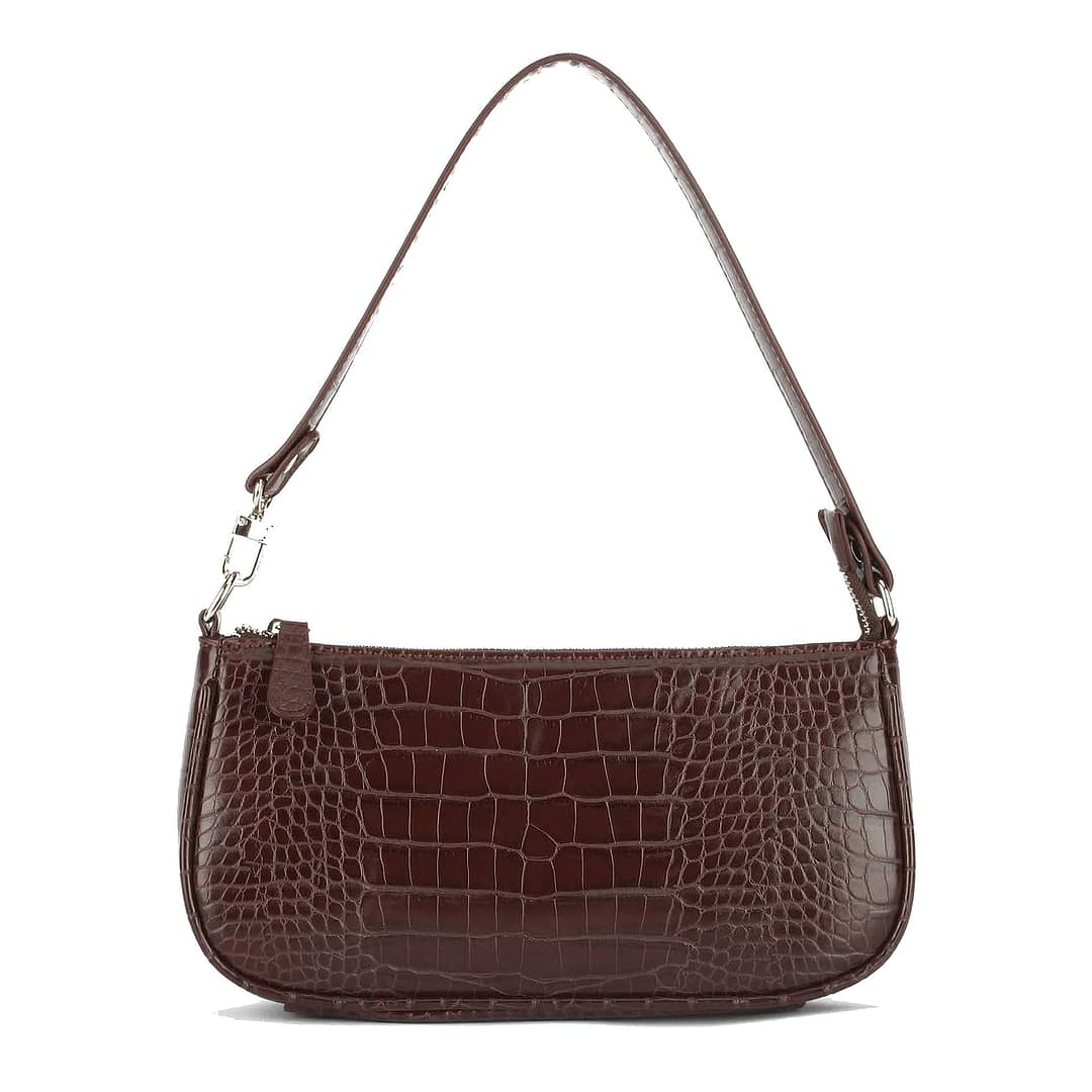 Ibiza Vibe Retro Crocodile Effect Shoulder Purse Handbag