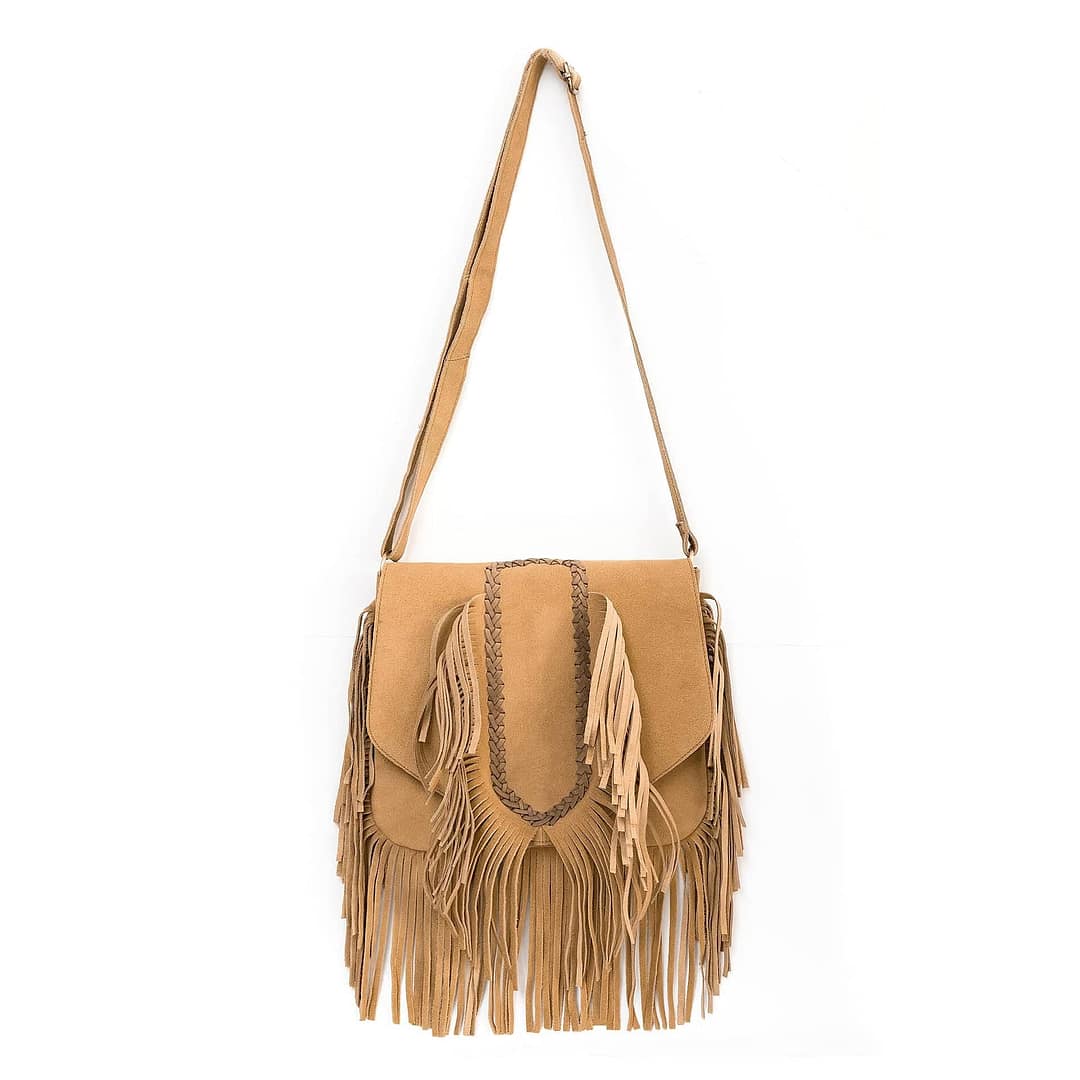 AryanExports Vintage Boho Fringe Shoulder Bag