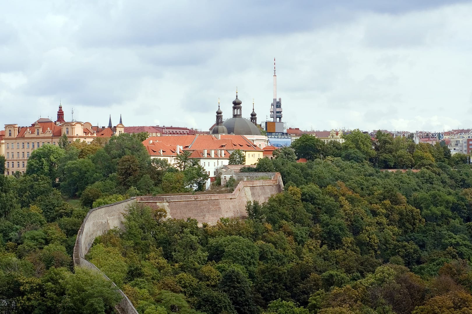 Fortress wall from Vyšehrad in Prague